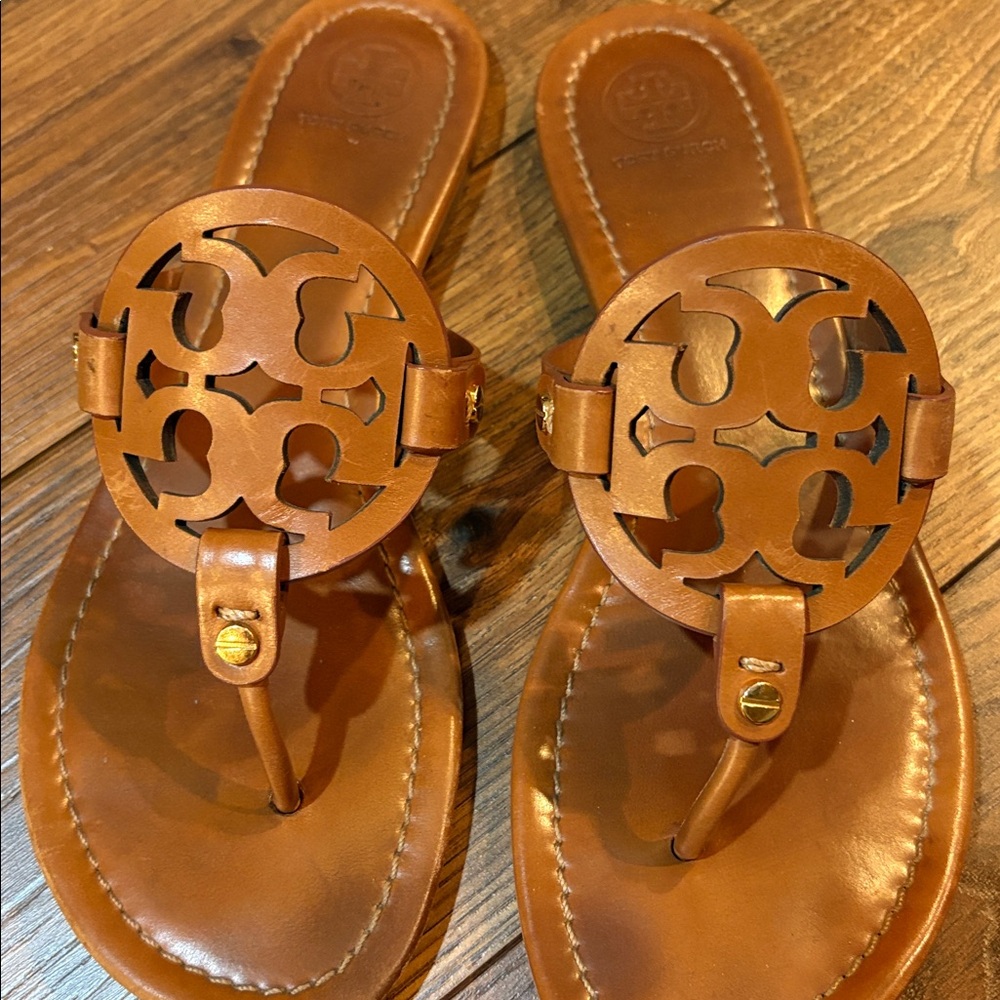 Tory Burch Miller Calf Leather Sandals - Picture 6 of 12